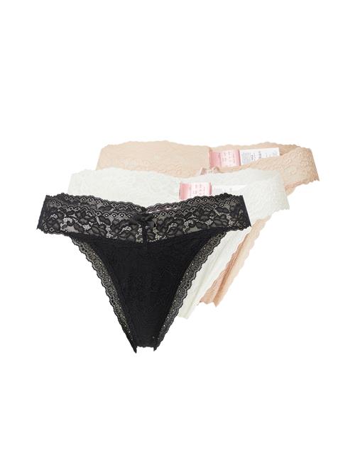 Hunkemöller String 'Madison'  beige / sort / hvid