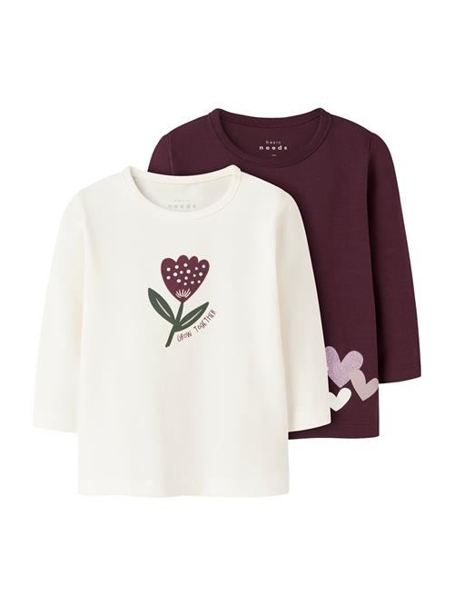 NAME IT Bluser & t-shirts 'NBFVUBIE'  beige / aubergine