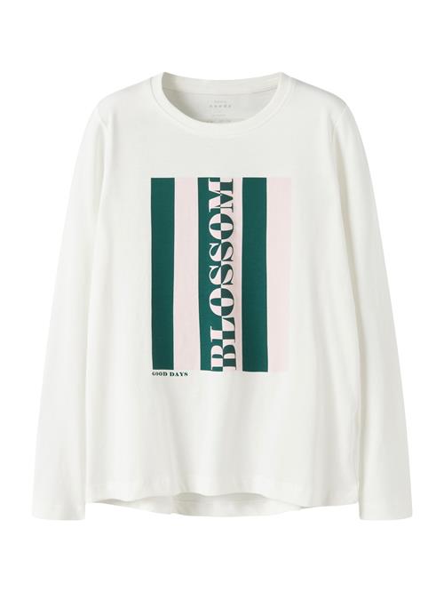 NAME IT Bluser & t-shirts 'NKFVIOLET'  mørkegrøn / lyserød / hvid
