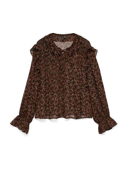 VERO MODA Bluse 'VMPETRA'  choko / lyserød / hvid