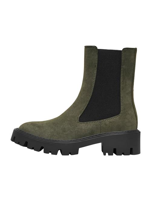 ONLY Chelsea Boots 'ONLBETTY'  choko / grøn