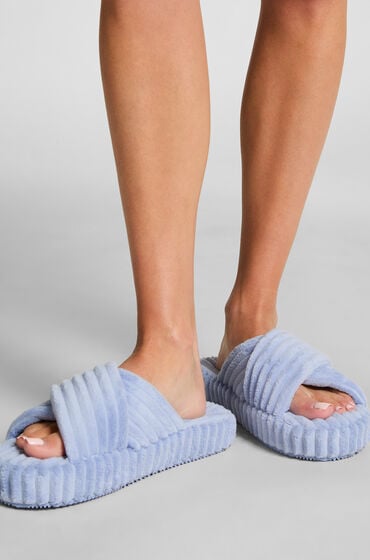 Hunkemöller Hjemmesko Blød Ribben Blå