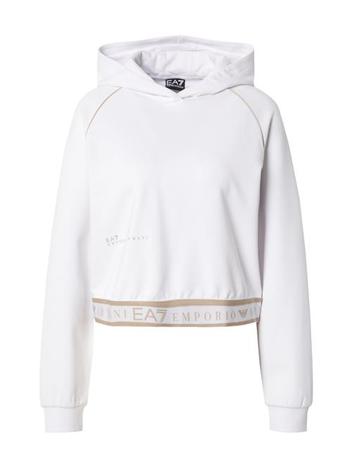 EA7 Emporio Armani Sweatshirt 'Natural Ventus7'  honning / hvid