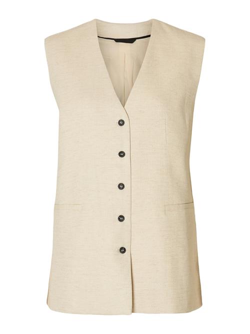 SELECTED Jakkesætsvest 'SLFMara'  creme