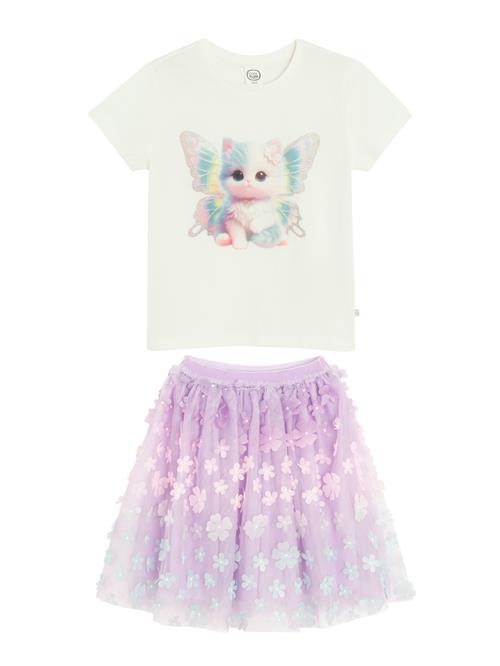 Cool Club Sæt  lyseblå / lilla / lys pink / offwhite