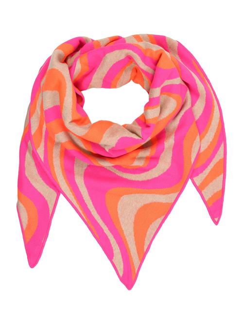 Zwillingsherz Tørklæde 'Love Is Love'  beige / orange / fuchsia