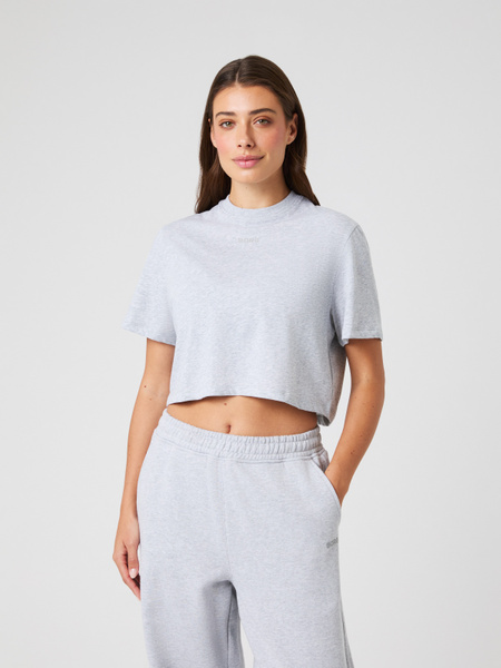 Björn Borg Studio Oversized Cropped T-shirt Grå, XXL