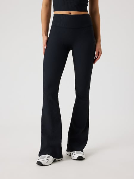 Björn Borg Studio Ribbed Flare Tights Sort, S