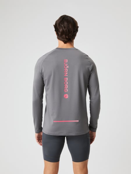 Björn Borg Borg Performance Long Sleeve Brushed T-shirt Grå, M