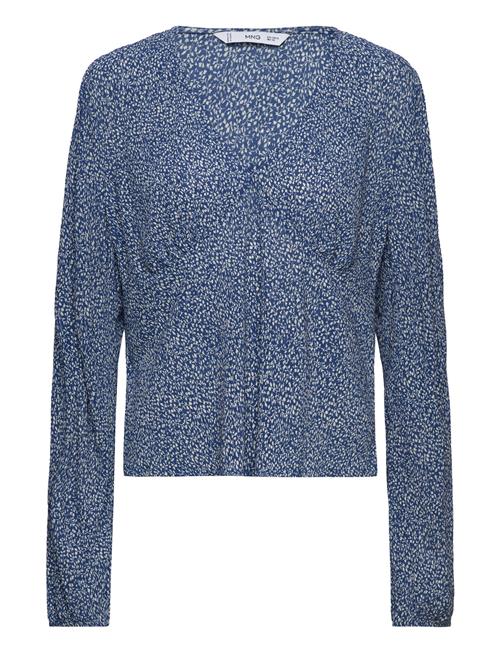 V-Neckline Blouse Mango Blue