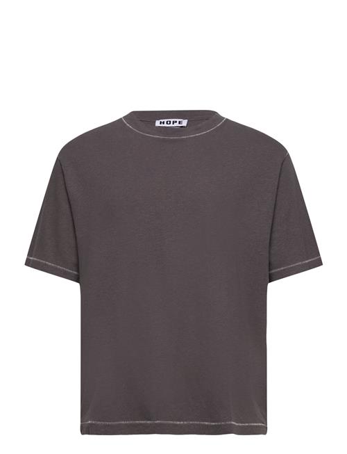 Boxy Roll Tee Plum Grey Hemp Hope Grey