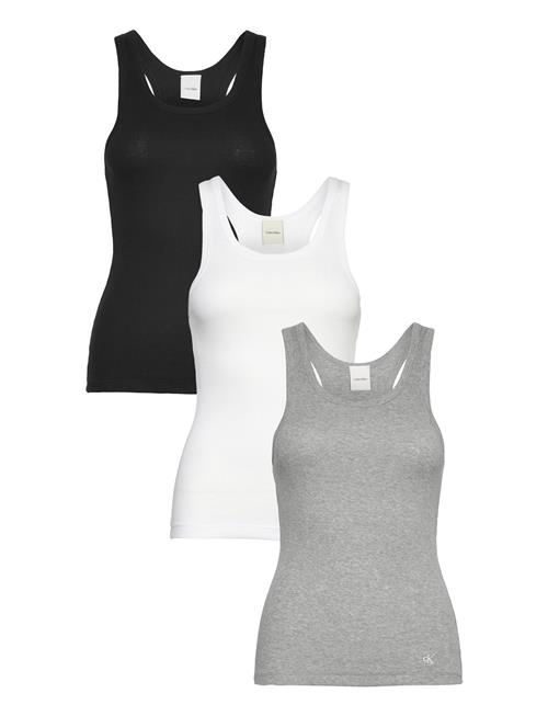 Scoop Neck Cotton Tank 3Pk Calvin Klein Black