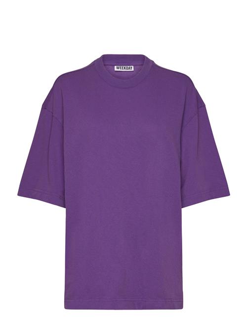 Washed Over D T-Shirt Weekday Purple