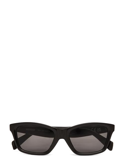 Bold Rectangular Sunglasses Weekday Black