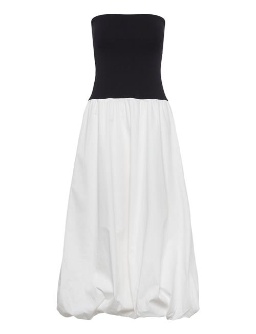 Combined Knitted Balloon Dress Mango Black