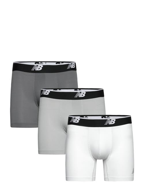 Mens Mesh 5 Inch Boxer Brief No Fly 3 Pack New Balance Grey