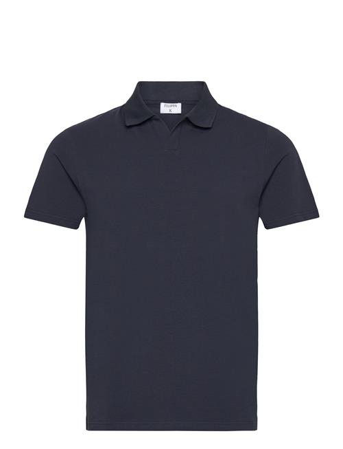 Stretch Cotton Polo T-Shirt Filippa K Navy
