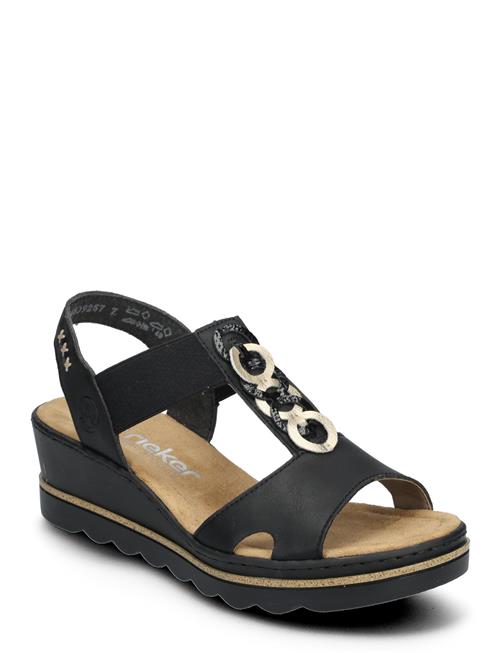 Rieker Ladies' Sandals 67498-00 Black Rieker Black