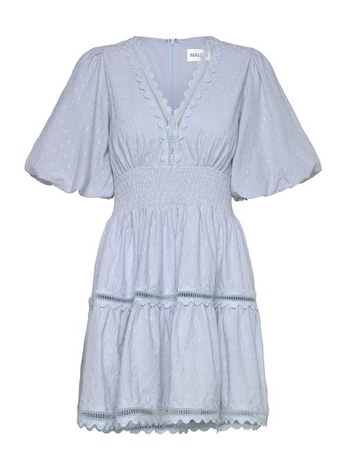 Elvira V-Neck Mini Dress Malina Blue