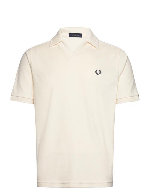 Open Collar Towelling Polo Fred Perry Cream