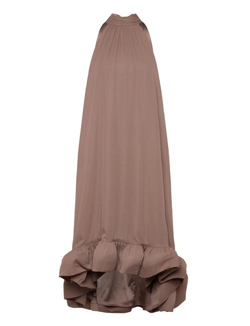 Sabrina Halterneck Ruffled Midi Dress Malina Patterned