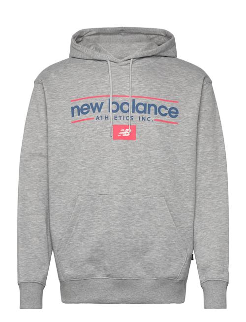 Relaxed Linear Athletics Hoodie New Balance Grey