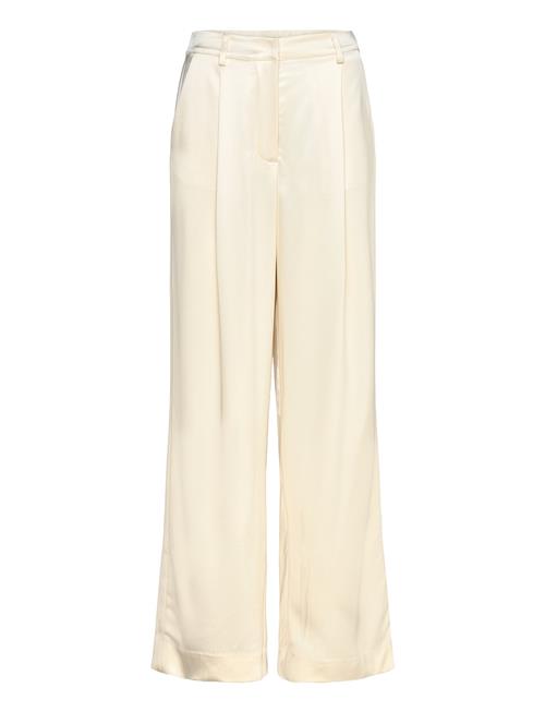 Sarah Elastic Waist Satin Pants Malina Yellow