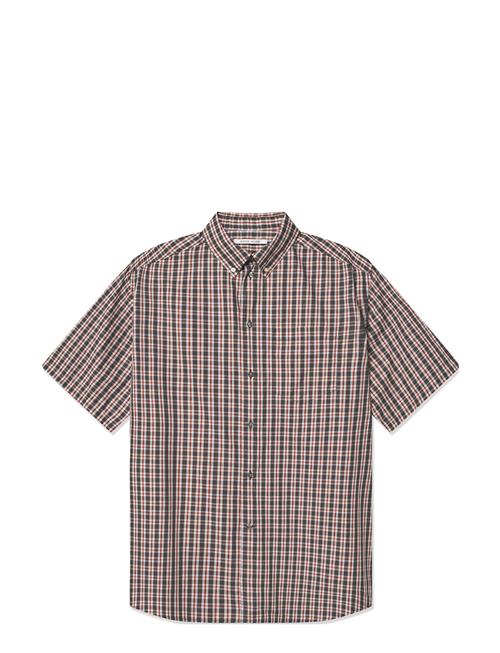 Wwaaron Ss Shirt Check WOOD WOOD Burgundy