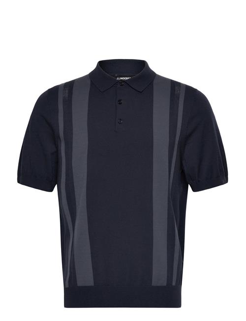 Reymond Stripe Knit Polo J. Lindeberg Black