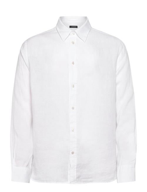 Reg Ls Linen Melange Shirt J. Lindeberg White