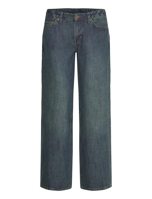 Ample Low Rise Loose Wide Leg Jeans Weekday Blue