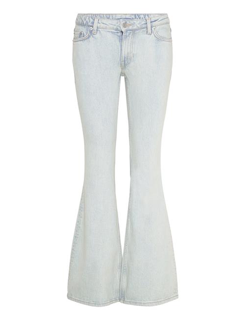Flame Low Rise Slim Flared Leg Jeans Weekday Blue