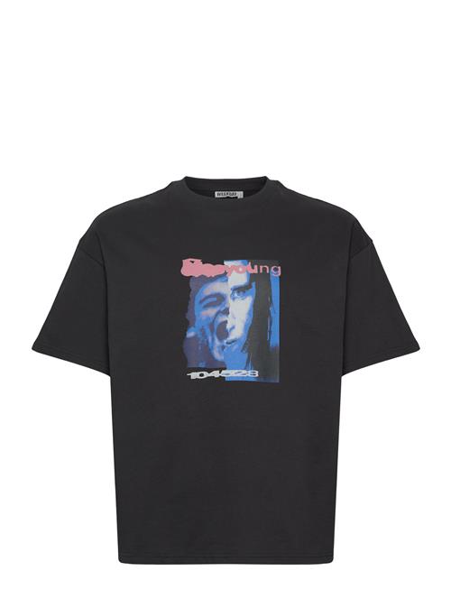 Great Boxy Printed Graphic Tee Weekday Black