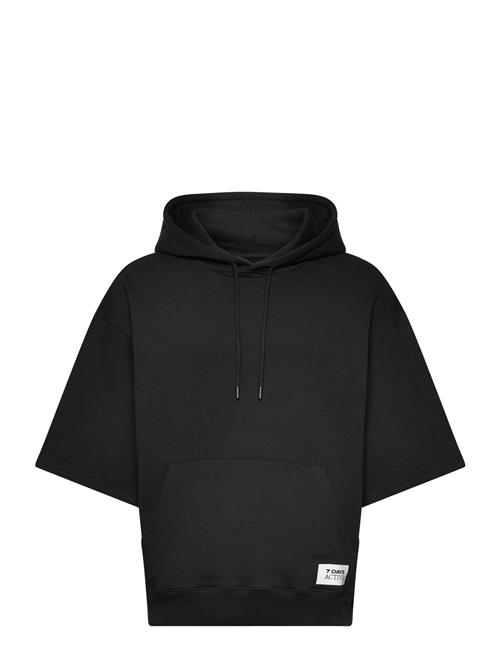 Organic Short Sleeve Hoodie 7 DAYS Active Black