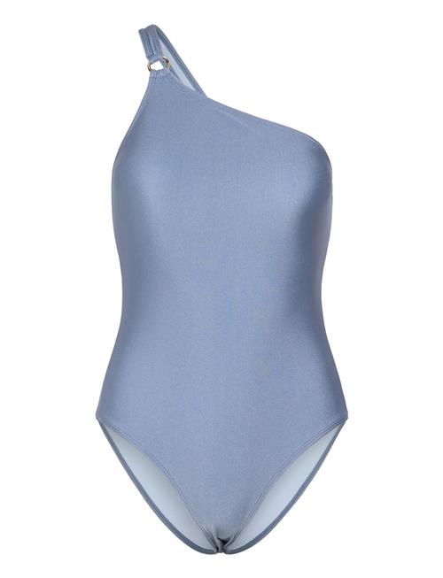 Asymmetric Shimmer Swimsuit Filippa K Blue