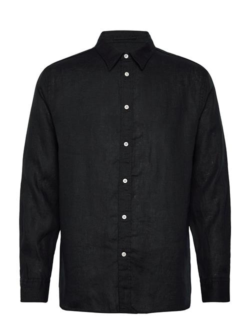 Reg Ls Clean Linen Shirt J. Lindeberg Black