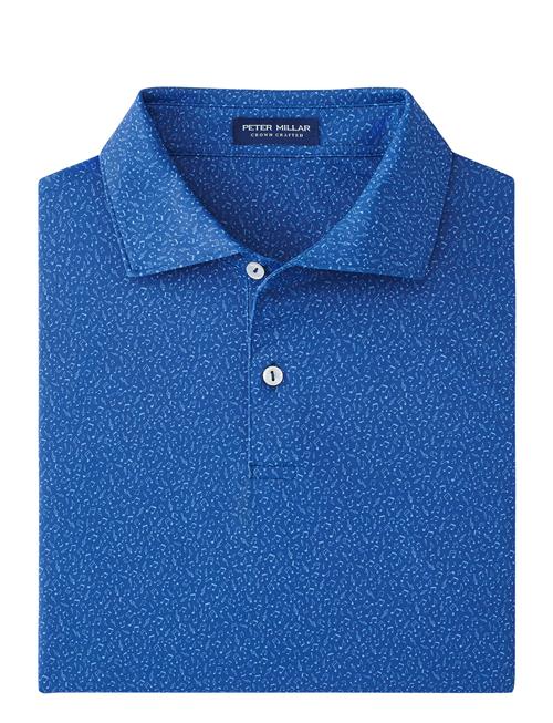 Musical Notes Performance Jersey Polo - Edwin Spre Peter Millar Blue