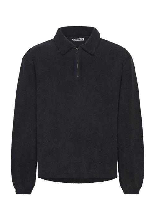 Fleece Half Zip Sweat Weekday Black