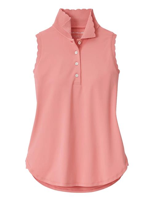 Opal Sleeveless Stretch Jersey Polo Peter Millar Coral