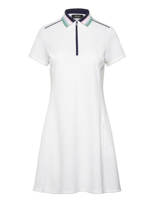 Stretch Piqué Quarter-Zip Polo Dress Ralph Lauren Golf White