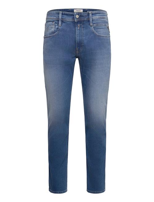 Se Anbass Trousers Slim 573 Eco Plus Replay Blue ved Booztlet