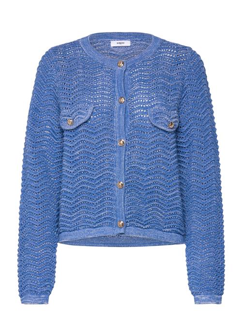Giany - Fancy Cardigan With Gold Buttons SUNCOO Paris Blue
