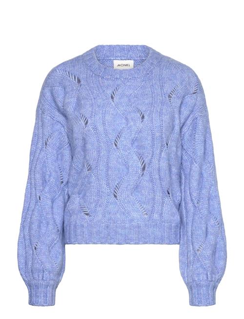 Short Cable Knitted Sweater Monki Blue