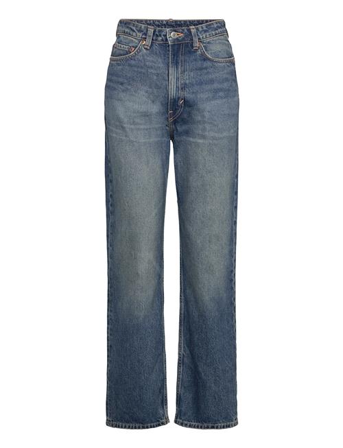 Rowe Super High Waisted Regular Straight Leg Jeans Weekday Blue