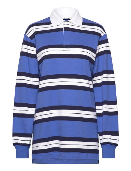 Long-Sleeved Rugby Mini Dress Monki Blue