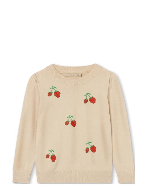 Favo Embroidered Blouse Fliink Beige