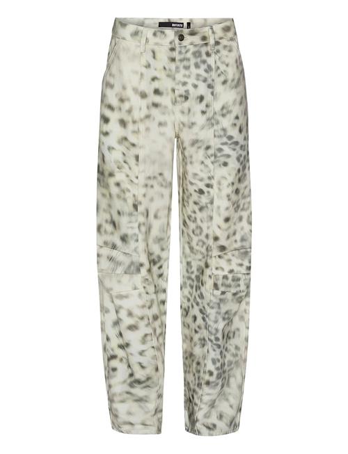 Printed Denim Cargo Pants ROTATE Birger Christensen Beige