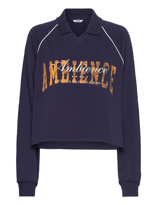 Sporty Boxy Terry Sweatshirt Monki Navy