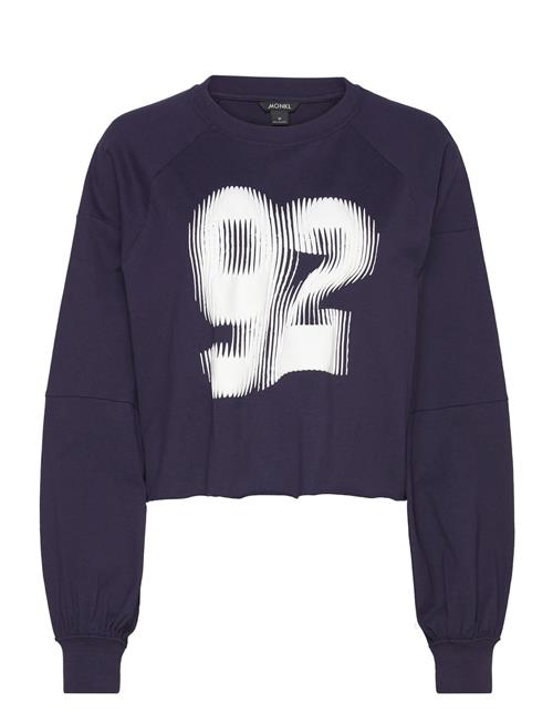 Cropped Long-Sleeved T-Shirt Monki Navy