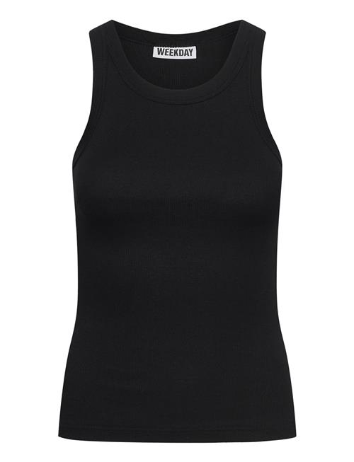 Ribbed Fitted Tank Top Weekday Black